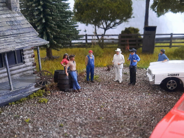 The Dukes of Hazzard, a small diorama created to display our Dukes of Hazzard cars and figures. We hope you like it. 