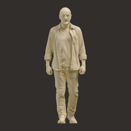 MM4258 Male wearing denham shirt walking