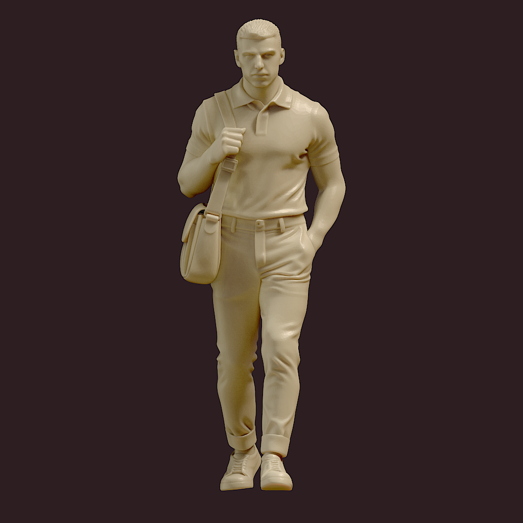 MM4186 Male With Shoulder Bag
