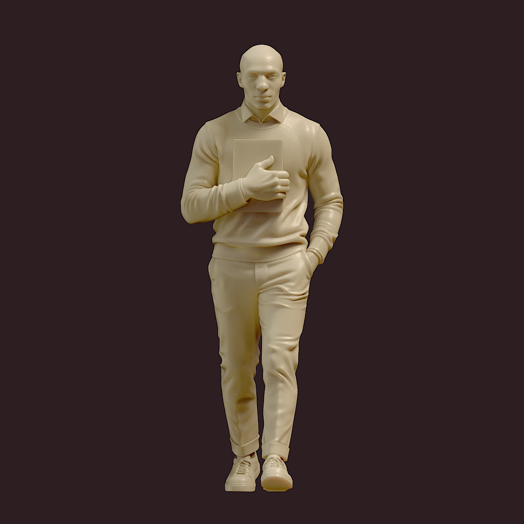 MM4188 Bald Male Walking