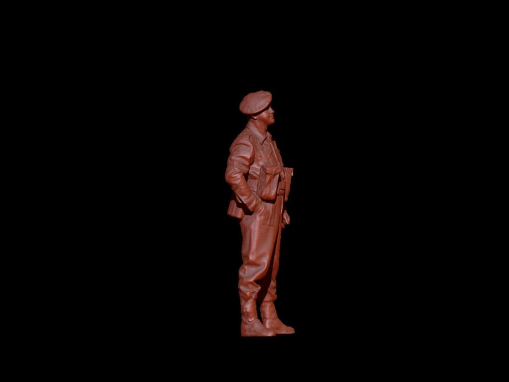 S3Ds0010 Ww2 Soldier Standing Figure