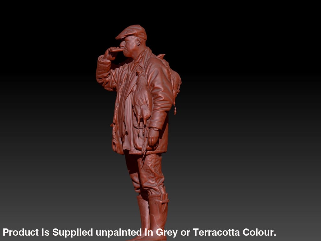 S3Ds0015 Gamekeeper Taking A Nip Figure