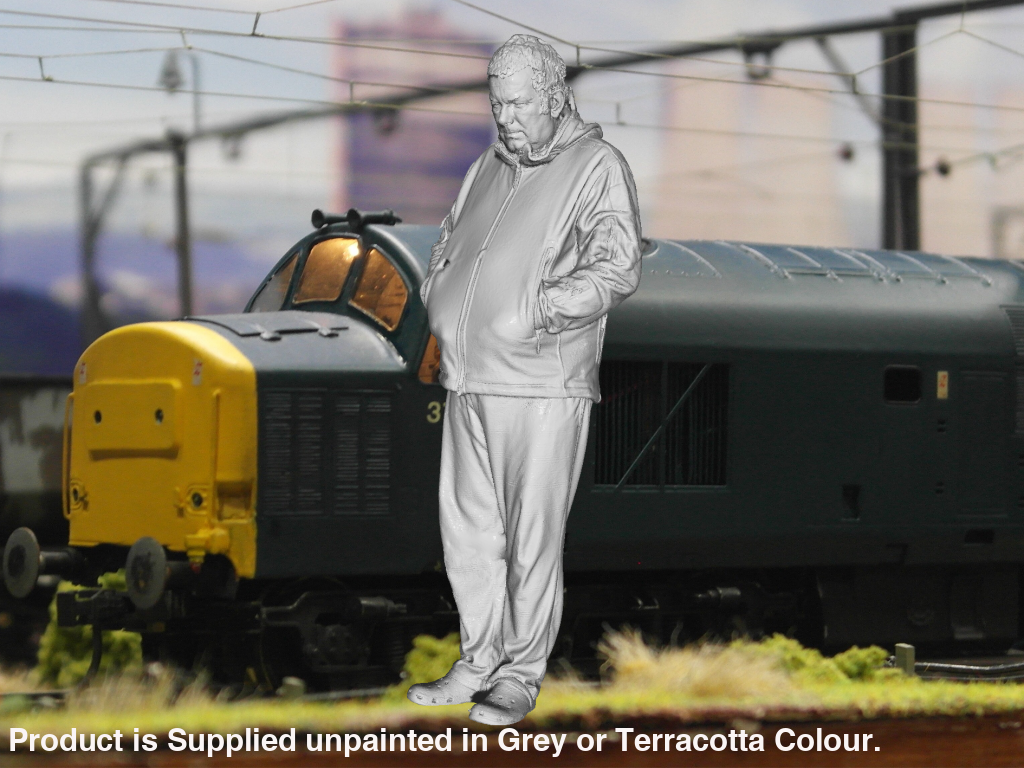 S3Ds0018 Male Waiting For Bus Or Train Figure