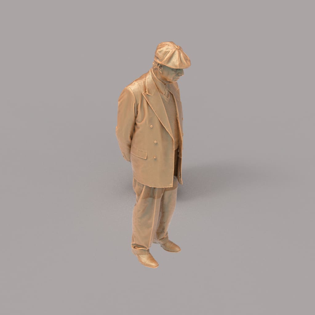 132s-0029 WW2 Older Gentleman Figure