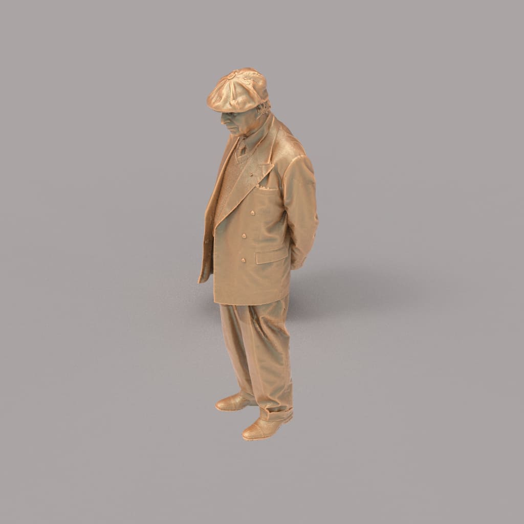 132s-0029 WW2 Older Gentleman Figure
