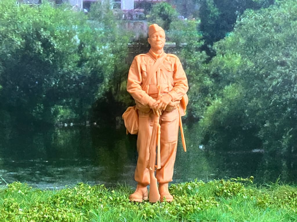 S3Ds0032 Ww2 Soldier And Rifle Figure