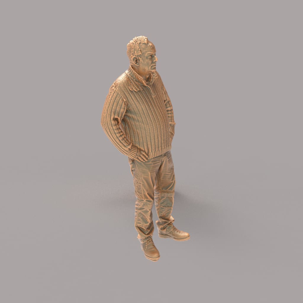 132s-0044 Grumpy Old Farmer Figure