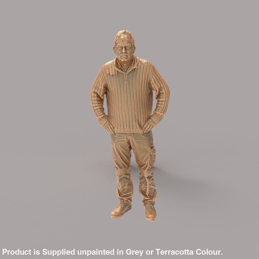 132s-0044 Grumpy Old Farmer Figure