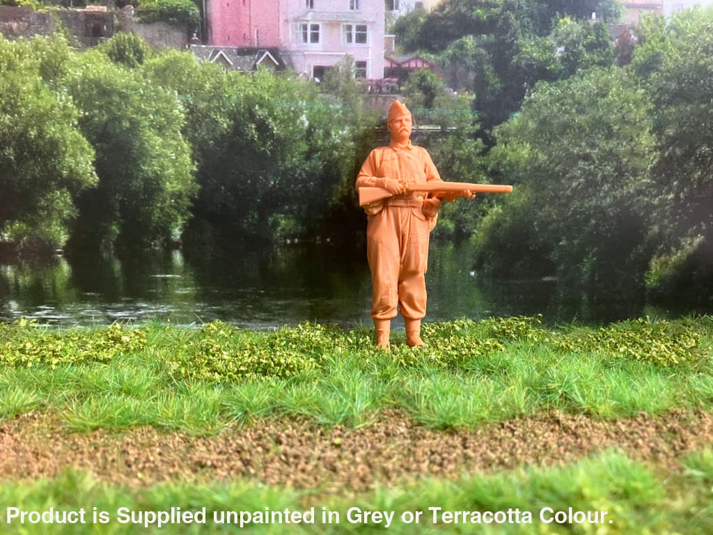 S3Ds0055 Ww2 Soldier And Rifle Figure