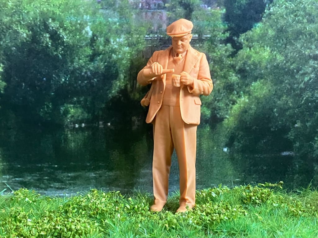 S3Ds0056 Male Pouring Drink Ww2 Era Figure