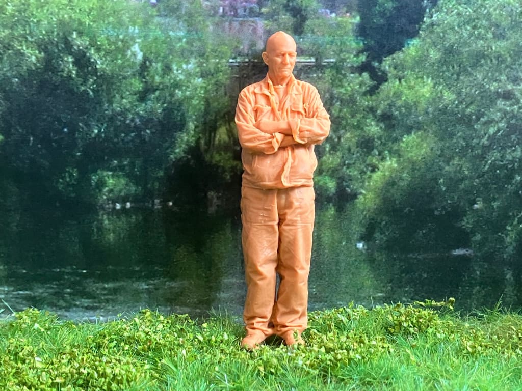 S3Ds0057 Train Worker In Overalls Figure