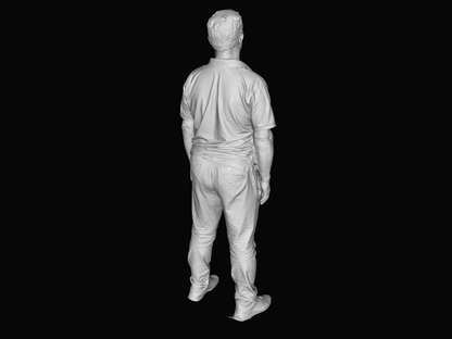 S3Ds0063 Male Waiting Arms By His Side Figure