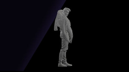 S3Ds0073 Smart Male Putting Jacket On Figure