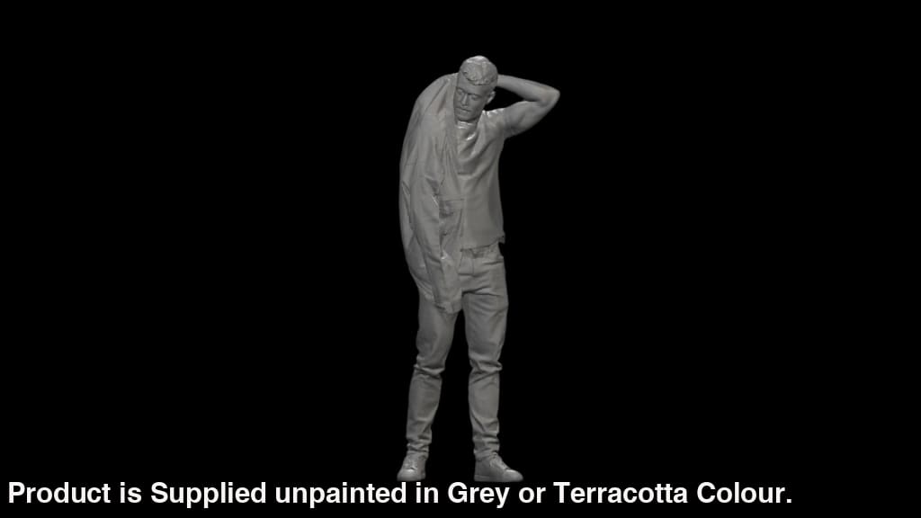 S3Ds0073 Smart Male Putting Jacket On Figure