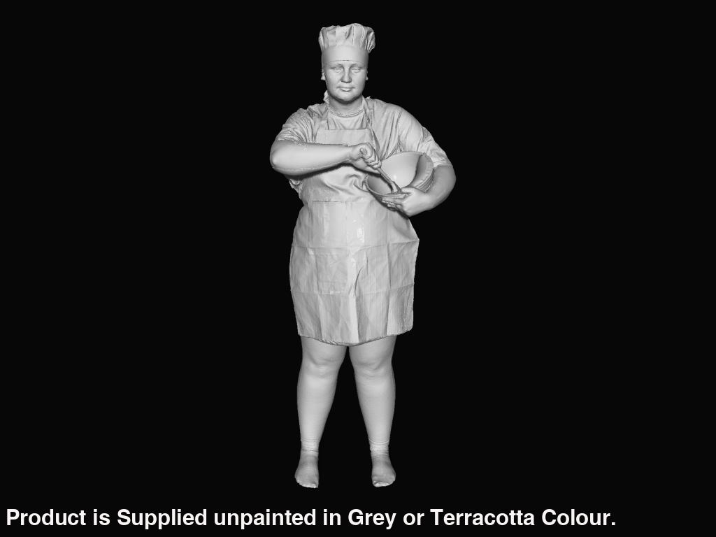 S3Ds0075 Young Girl With Mixing Bowl Figure