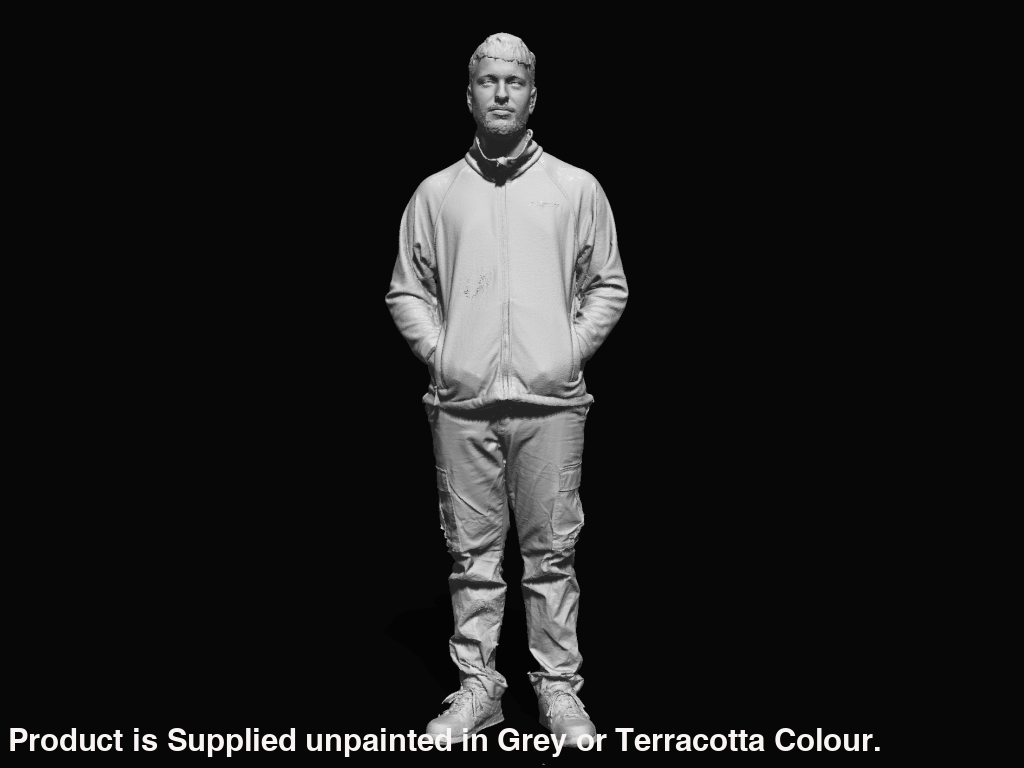 S3Ds0076 Male Delivery Driver Figure