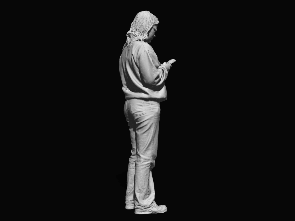 S3Ds0077 Young Girl Using Iphone Figure