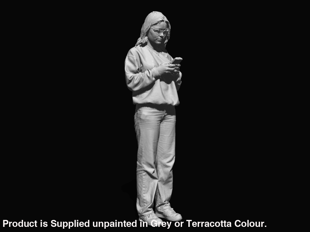 S3Ds0077 Young Girl Using Iphone Figure