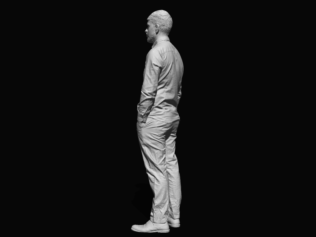 S3Ds0078 Male Wearing Shirt Figure
