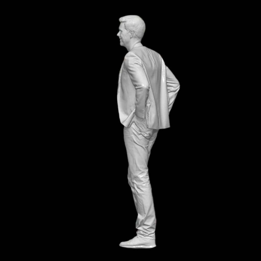 S3Ds0086 Male In Jacket And Teeshirt Figure