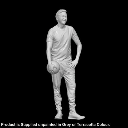 S3Ds0087 Male With Football Figure