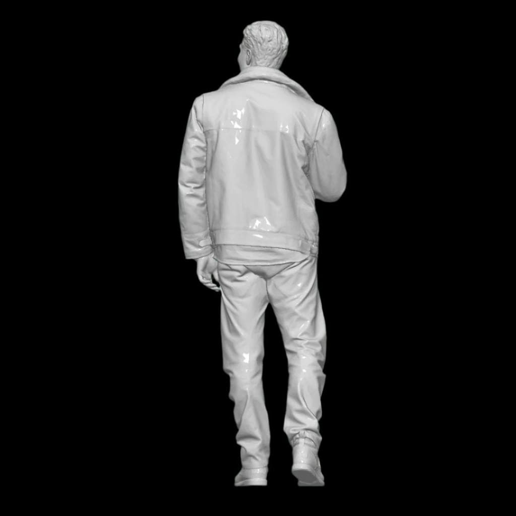 S3Ds0089 Male With Leather Jacket Figure