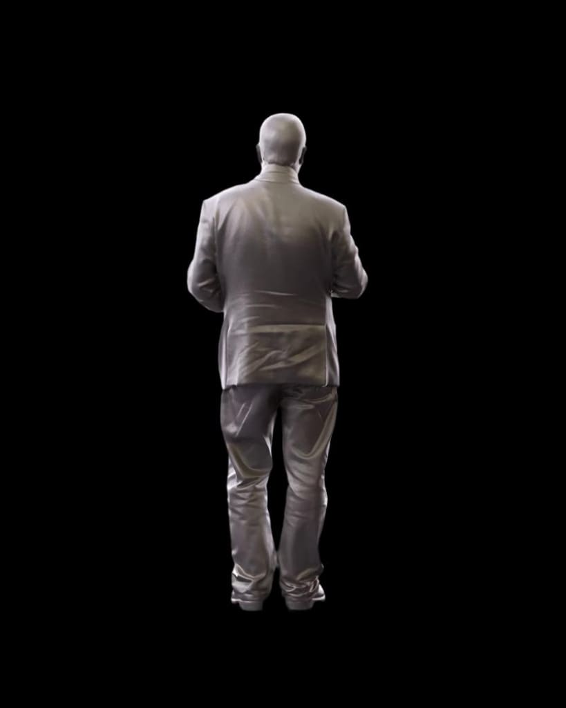 S3Ds0094 Male With Wine Bottle Figure