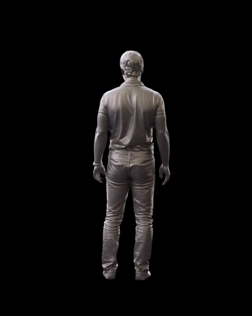 S3Ds0095 Male In T Shirt Figure