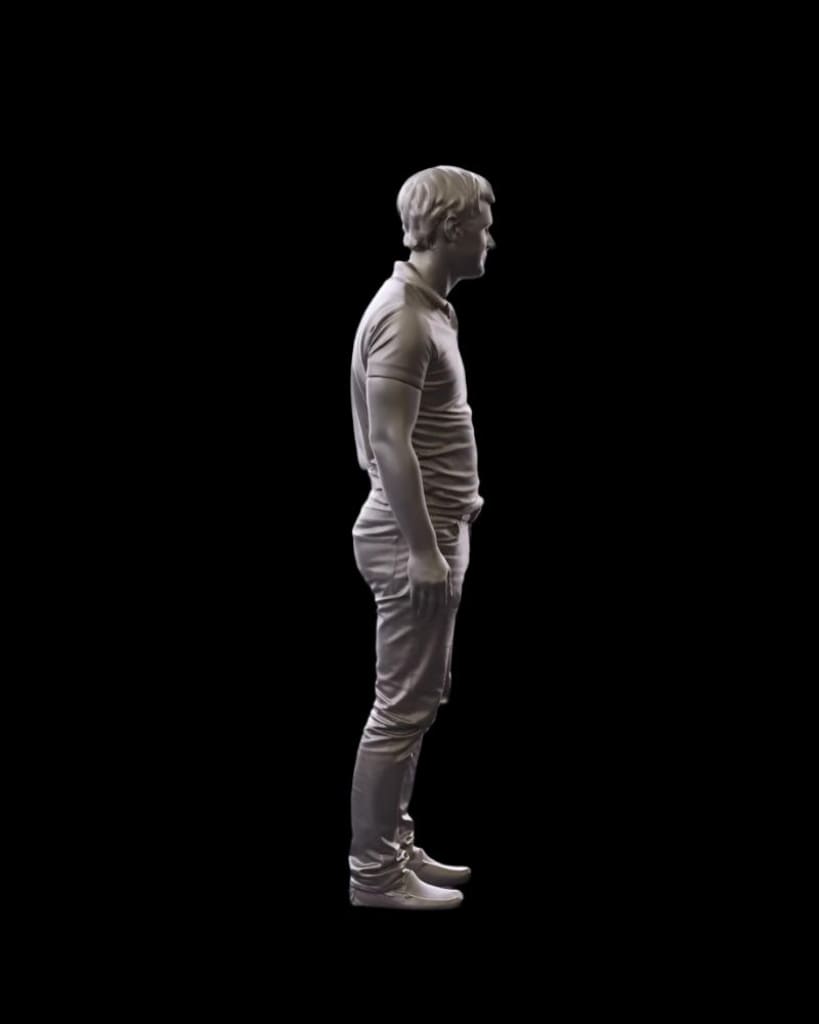 S3Ds0095 Male In T Shirt Figure