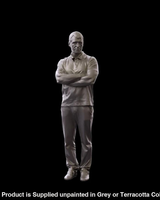 S3Ds0096 Male Arms Folded Figure
