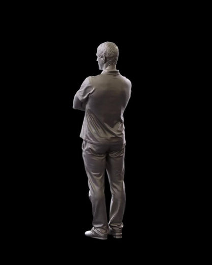 S3Ds0096 Male Arms Folded Figure