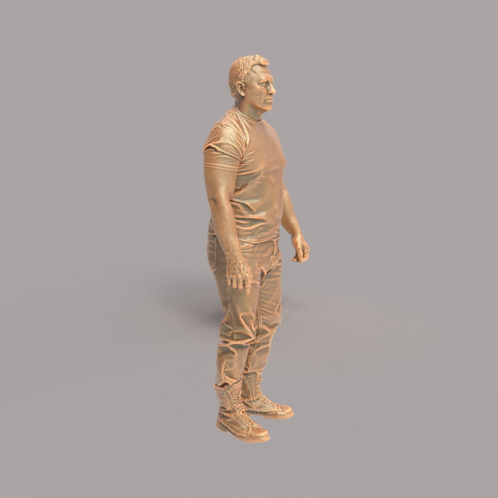 132s-0102 Male Farmer Figure