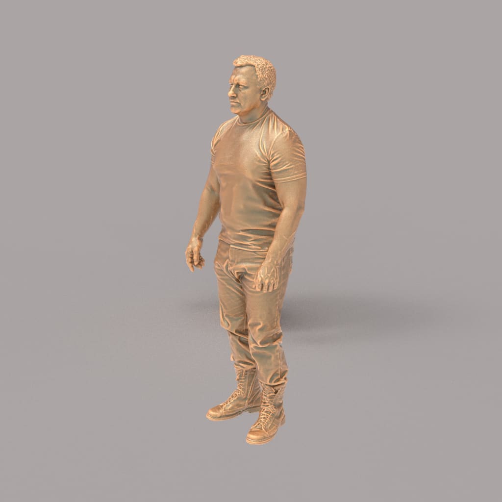 132s-0102 Male Farmer Figure