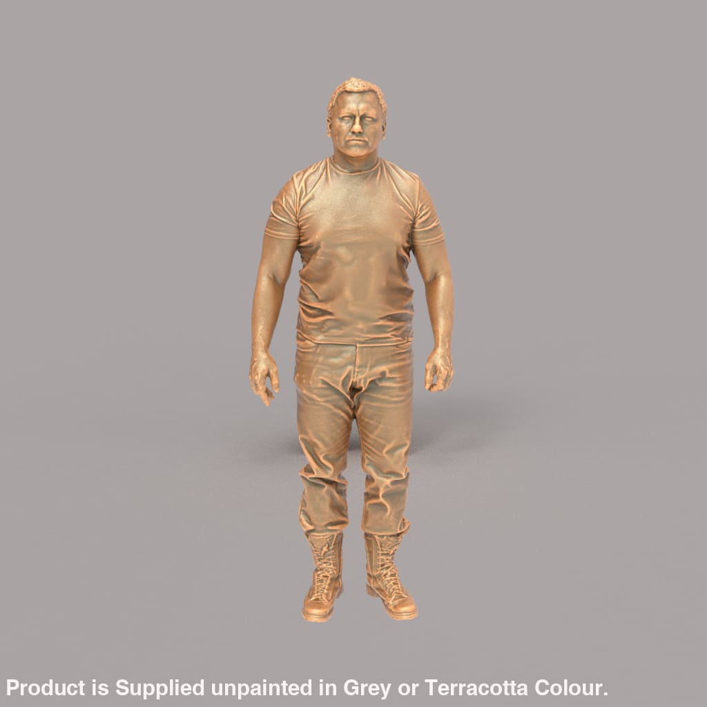 132s-0102 Male Farmer Figure