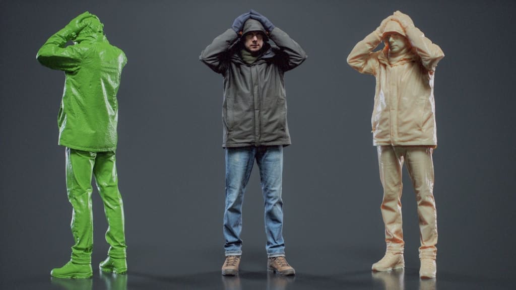 S3Ds0104 Man In Winter Clothes Figure