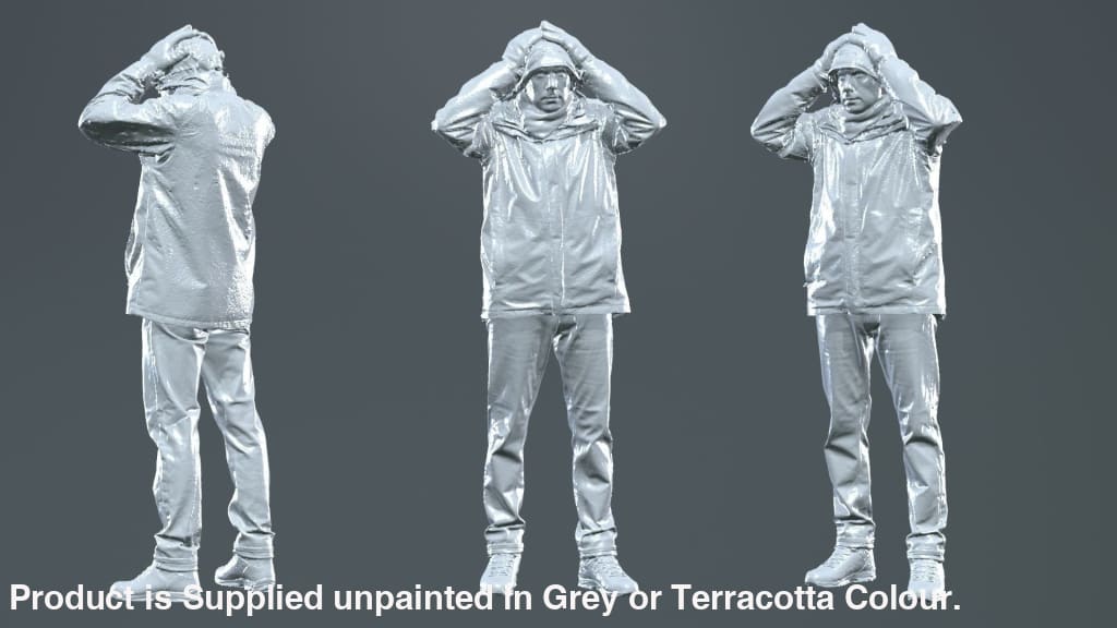 S3Ds0104 Man In Winter Clothes Figure