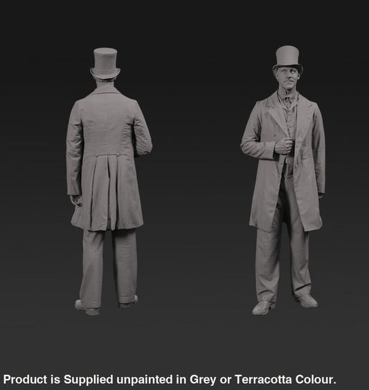132s-0109 Male in Suit and top hat Figure