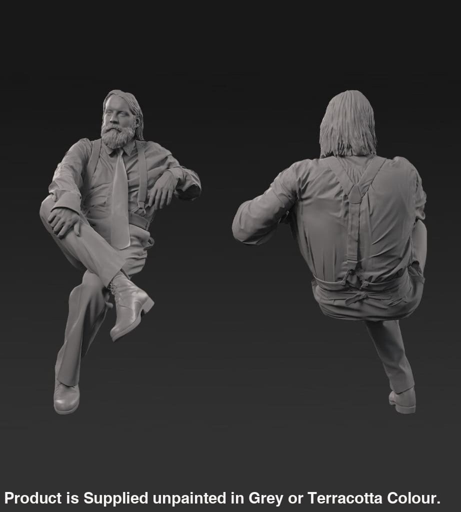 132s-0110 Smart 1900’s Male Sitting Figure