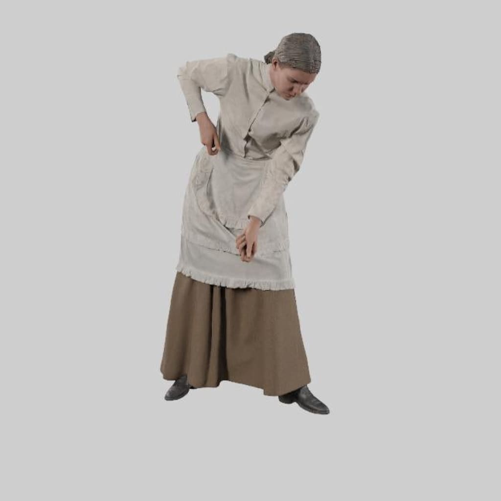 132s-0111 1900s Maid - Kitchen Staff Figure