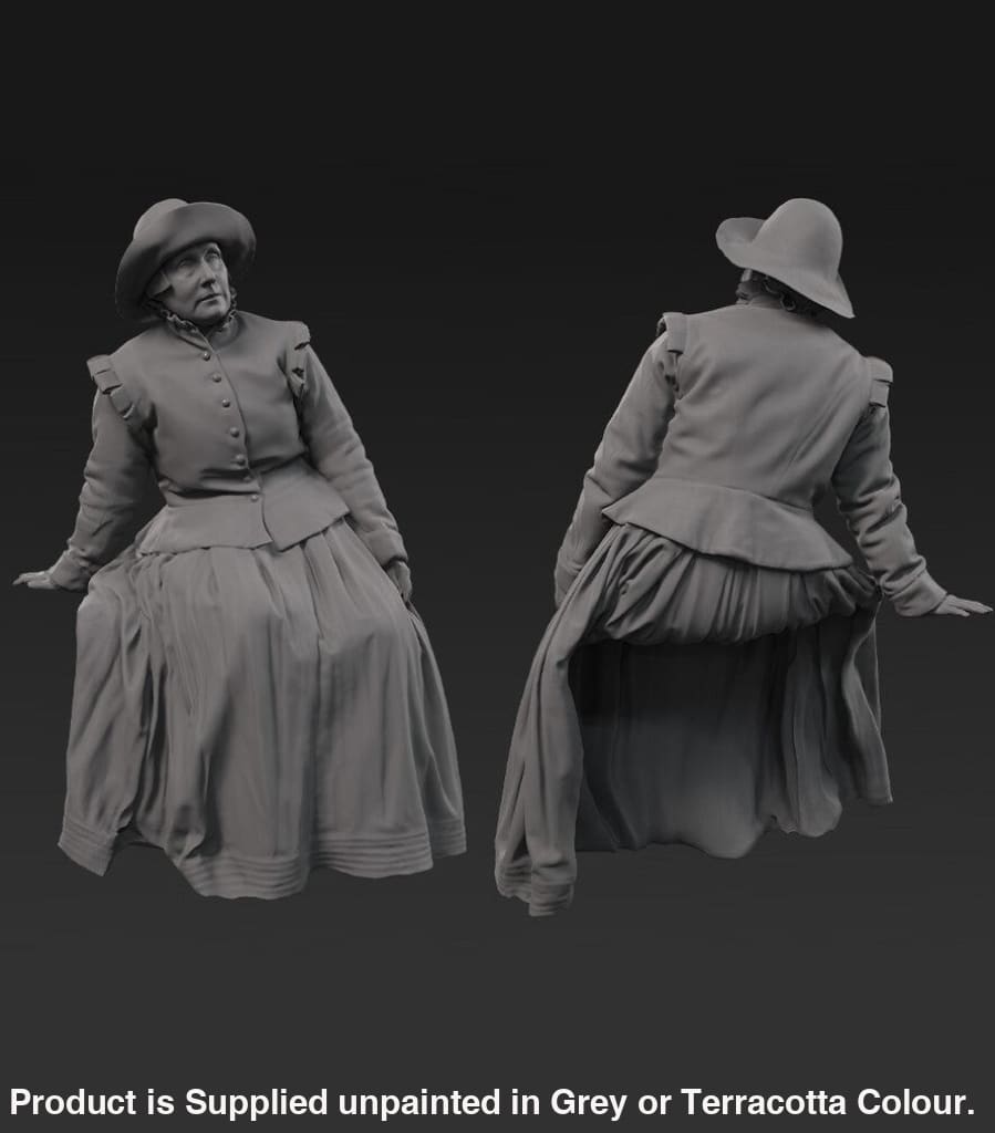 132s-0117 Medieval Female Sitting Figure