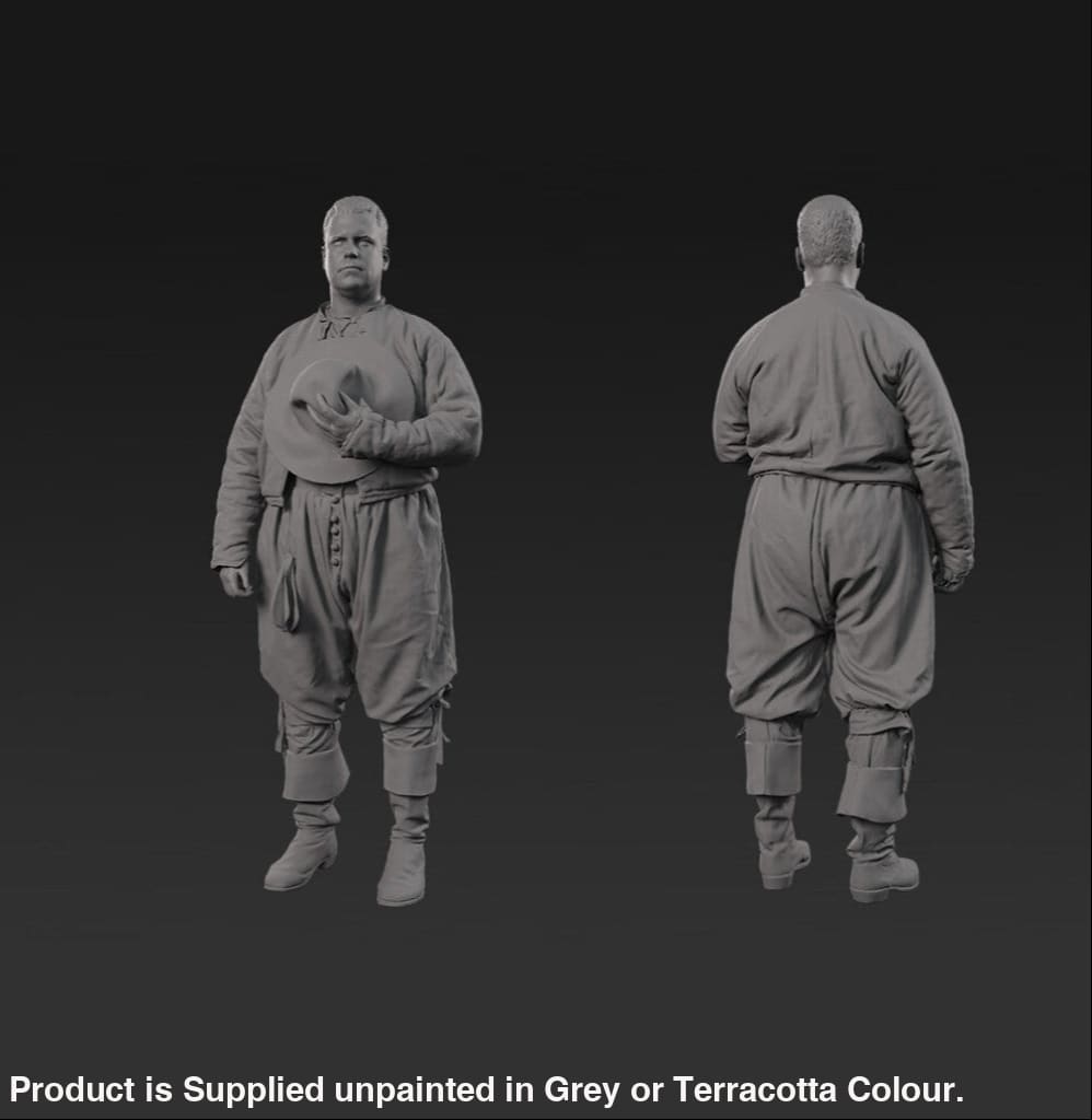 132s-0119 Low class Medieval male Figure