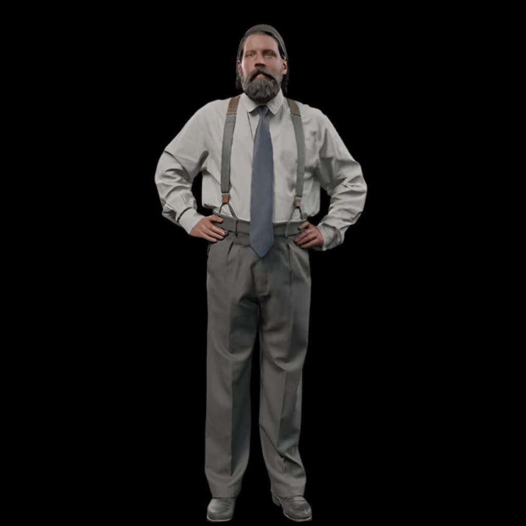 132s-0121 1900’s Smart Male Figure