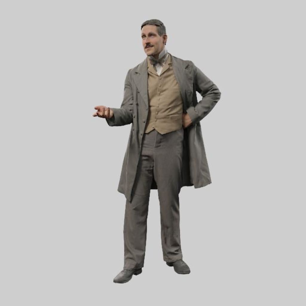 132s-0122 Elegant 1900’s Male Figure