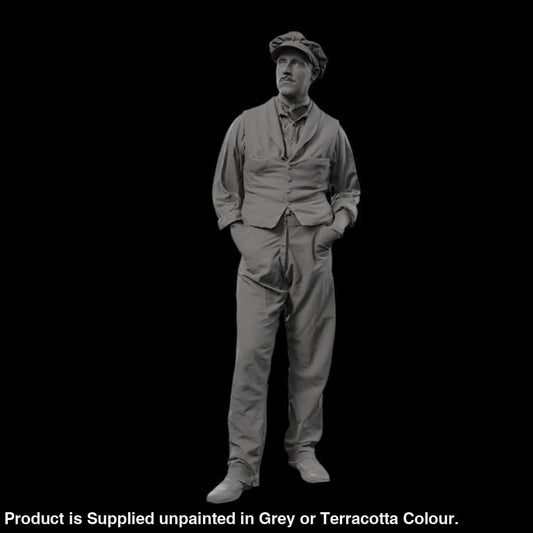 132s-0124 1900’s Farm worker Figure