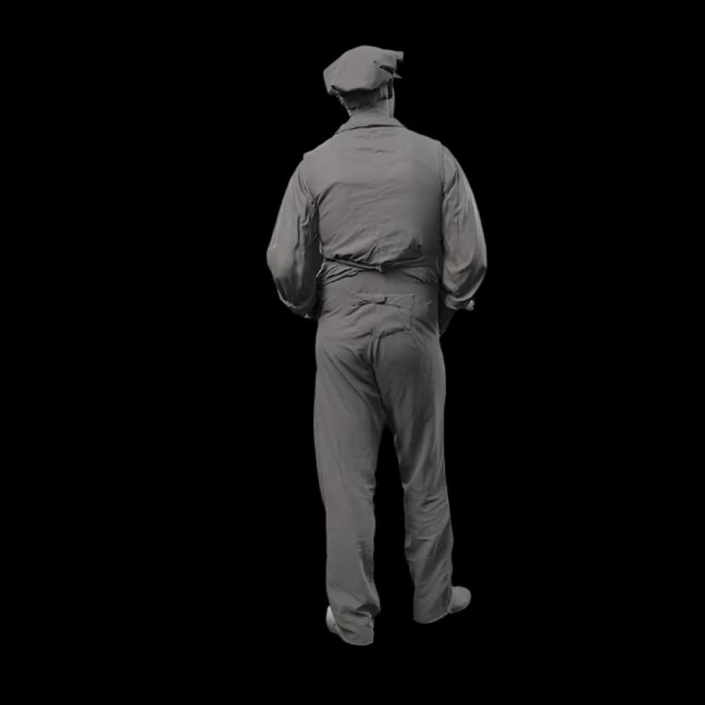 132s-0124 1900’s Farm worker Figure