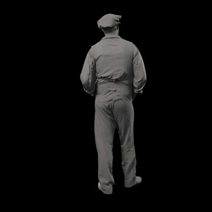 132s-0124 1900’s Farm worker Figure