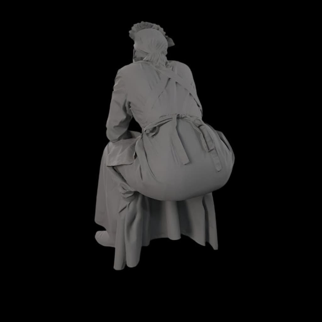 132s-0127 Maid Sitting Thinking! Figure