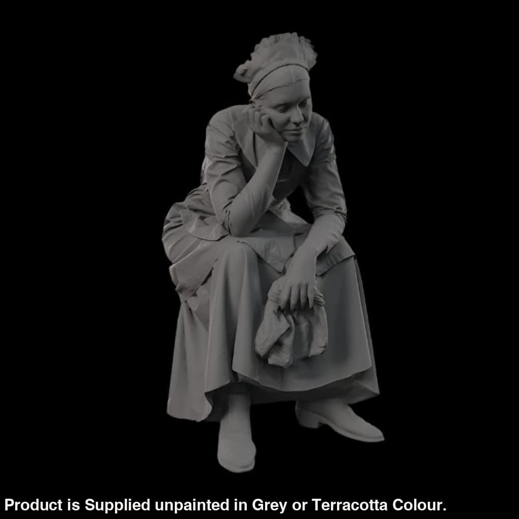 132s-0127 Maid Sitting Thinking! Figure