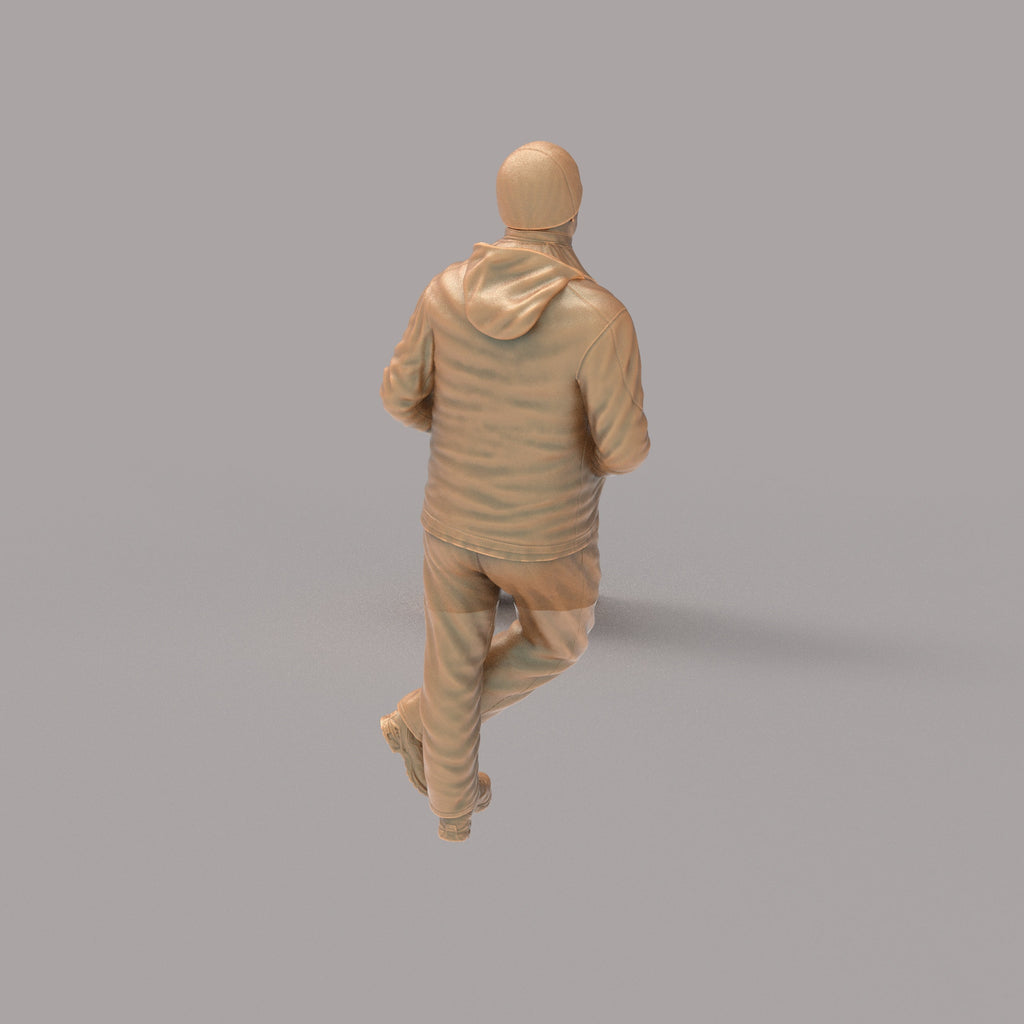 MM2091 Petrol Station worker leaning