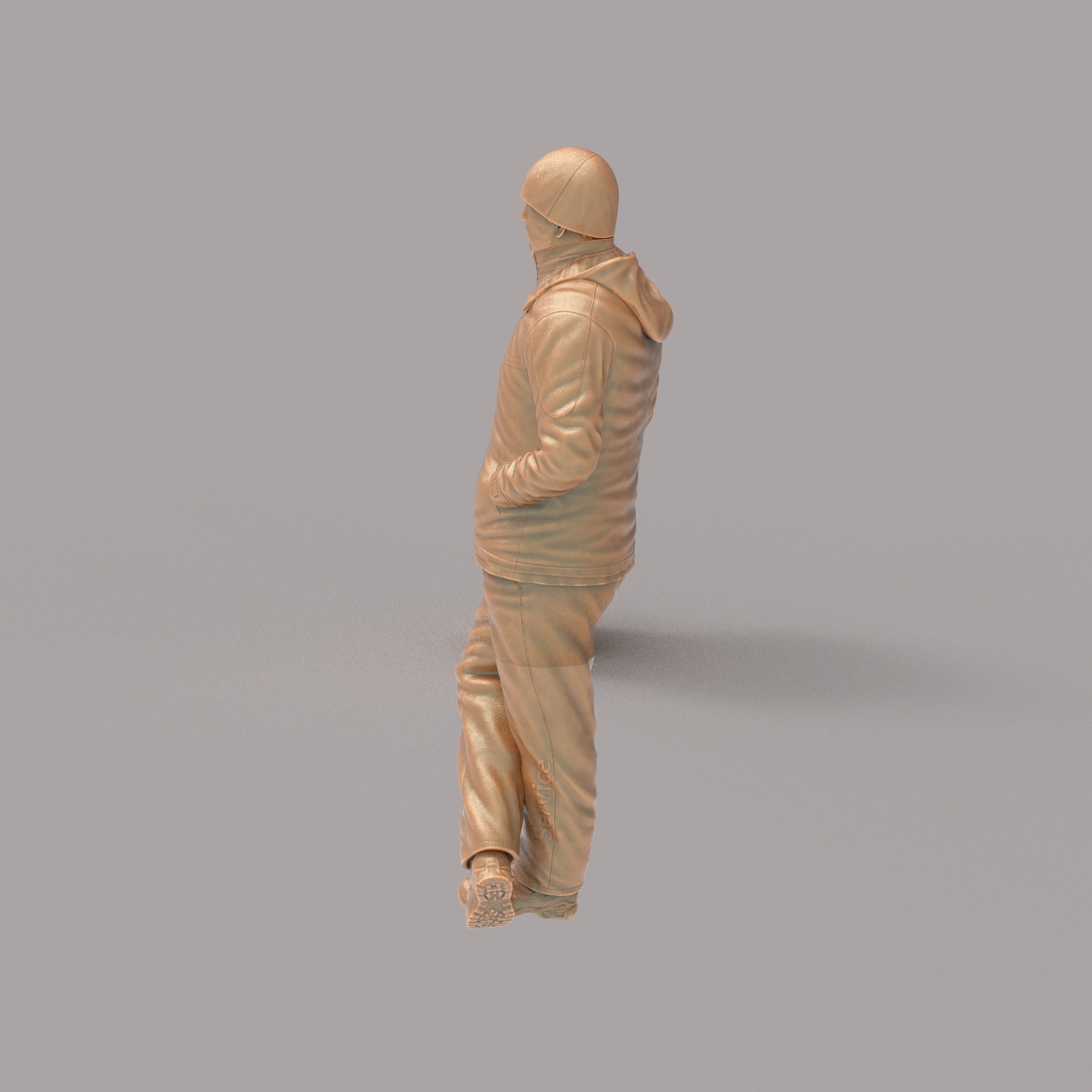 MM2091 Petrol Station worker leaning